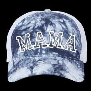 mama hat tie dye trucker hat